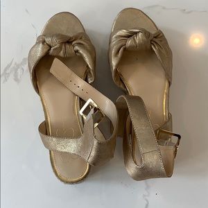 Light Gold Jessica Simpson Espadrille Platforms